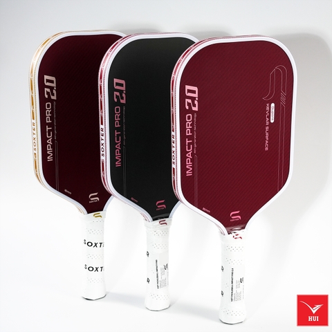 Vợt pickleball Soxter Impact Pro 2.0 - lõi gen4 thế hệ mới - Mặt vợt Carbon + Teflon
