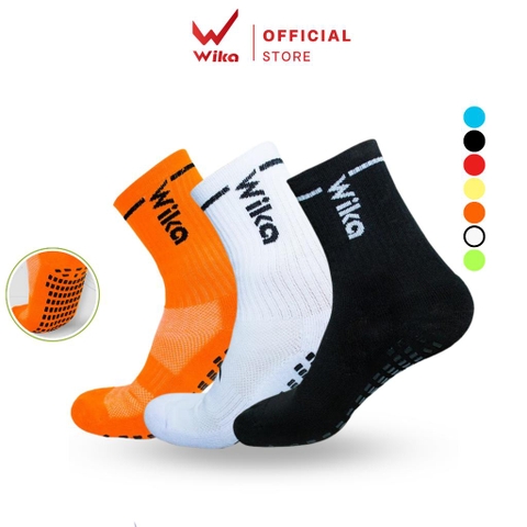 Tất chống trơn dệt kim cao su đủ màu Wika Sport