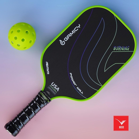 Vợt Pickleball Gamicy Burning Carbon T700 - Máu Xanh Chuôí - 16mm