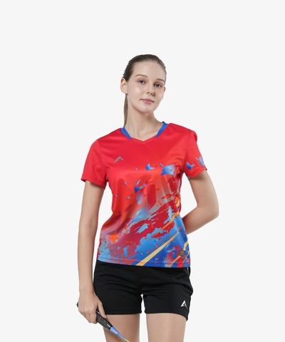 Áo thể thao Kaiwin Forehand nữ màu Đỏ