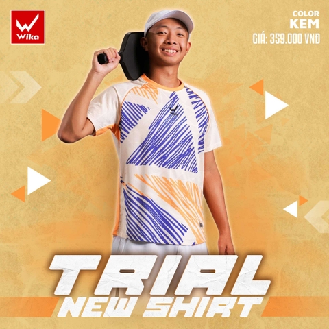 Áo thể thao Wika Trial Quang Dương màu Kem