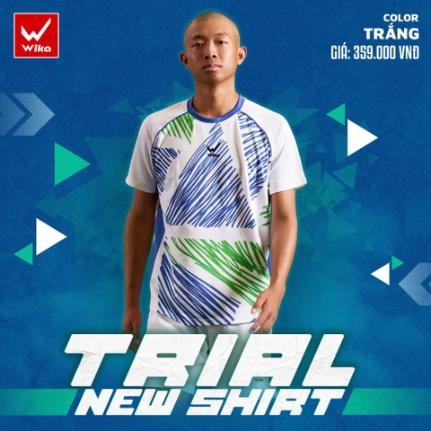 Áo thể thao Wika Trial Quang Dương màu Trắng
