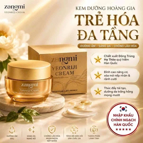 Kem Dưỡng Cao Cấp Yeonriji Cream 50ml - Dưỡng Trắng Da , Nâng Cơ, Trẻ Hóa Da Đông Trùng Hạ Thảo Hàn Quốc