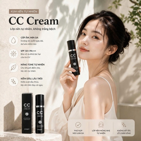 Kem Nền CC ZANGMI Color Change Cream Tone 23 –  chống nắng SPF 50+,  Che phủ khuyết điểm theo màu da tự nhiên.