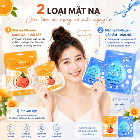 [Lẻ 1 mask] MẶT NẠ ZANGMI COLLAGEN / VITAMIN C