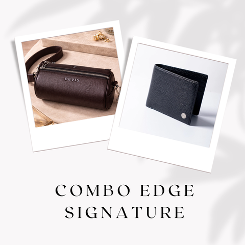 Combo EDGE SIGNATURE – Túi Đeo Nam Edge Urban + Ví Da Nam Signature | Combo Túi Ví Nam Cao Cấp (Tặng Loop)