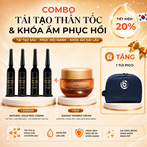 Combo VIP Zangmi Tái Tạo Thần Tốc & Khóa Ẩm Phục Hồi: Kem Yeonriji, Kem Peel Da & Tặng Túi Pico