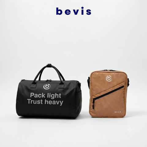 BEVIS ACTIVE - Combo Túi Trống Thể Thao + Túi Đeo Chéo Chống Nước BEVIS | Set Túi Tập GymTiện Dụng