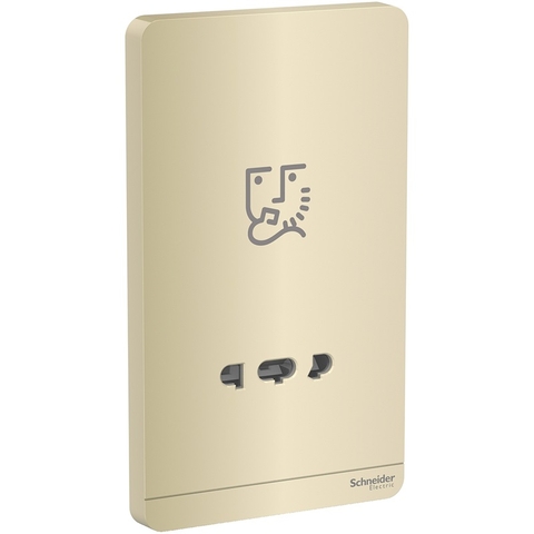Bộ Ổ Cắm Dao Cạo Râu Màu Vàng Ánh Kim Schneider AvatarOn Mã E83T727V_WG_G19