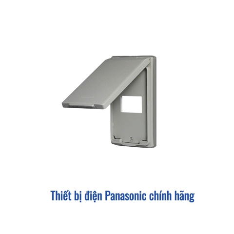 Mặt 1 thiết bị có nắp che mưa Panasonic WEG7901HK-VN - Màu Xám
