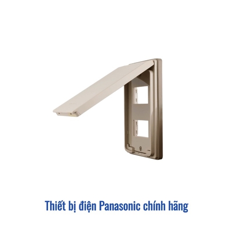 Mặt 2 thiết bị có nắp che mưa Panasonic WEG7902K-VN - Màu Beige