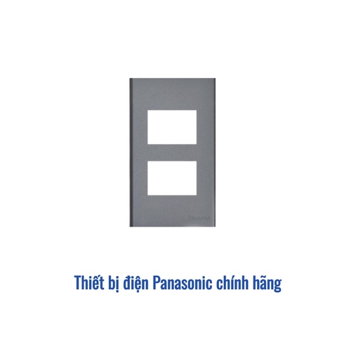 Mặt 2 thiết bị Panasonic WEV68020MH - Màu Xám Ánh Kim (Refina)