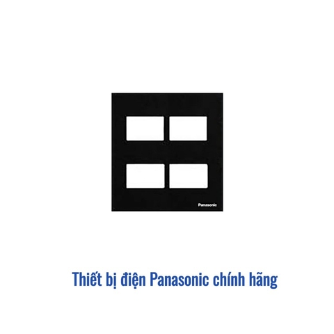 Mặt 4 thiết bị Panasonic WEV68040MB - Màu Đen Ánh Kim (Refina)