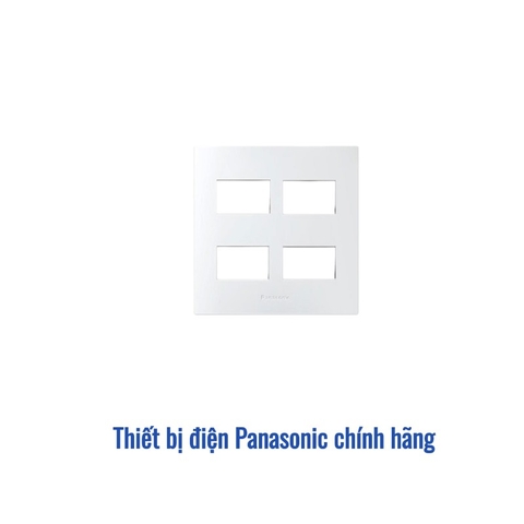 Mặt 4 thiết bị Panasonic WEV68040MW - Màu Trắng Ánh Kim (Refina)
