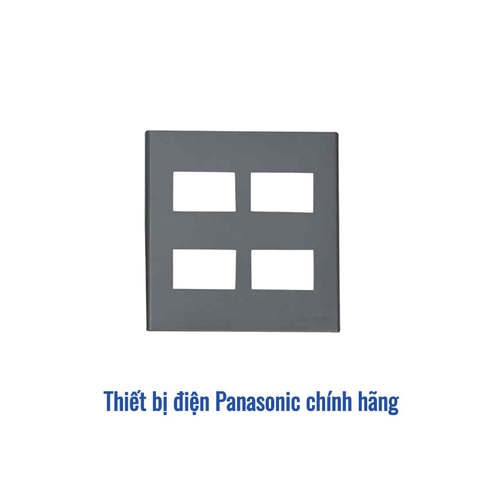 Mặt đôi 4 thiết bị Panasonic WEV68040MH - Màu Xám Ánh Kim (Refina)