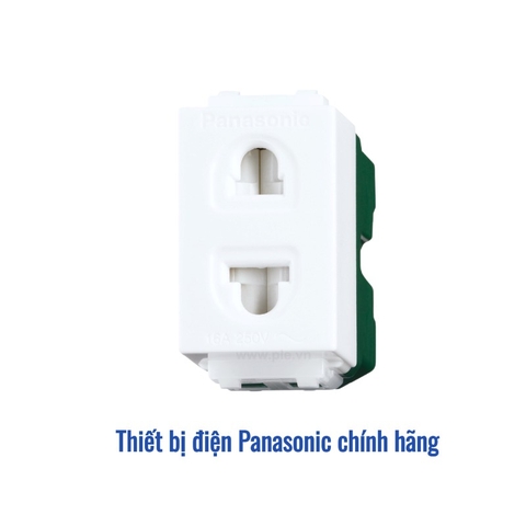 Ổ cắm đơn có màn che Panasonic WEV1081SW - Dòng Wide (16A)