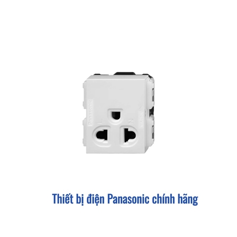 Ổ cắm đơn có màn che và nối đất Panasonic WEV1181SW - Dòng Wide
