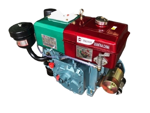 Máy nổ Diesel QuanTrai D8 R180D nước đề