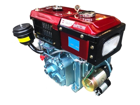 Máy nổ Diesel QuanTrai D8 R180ND gió đề