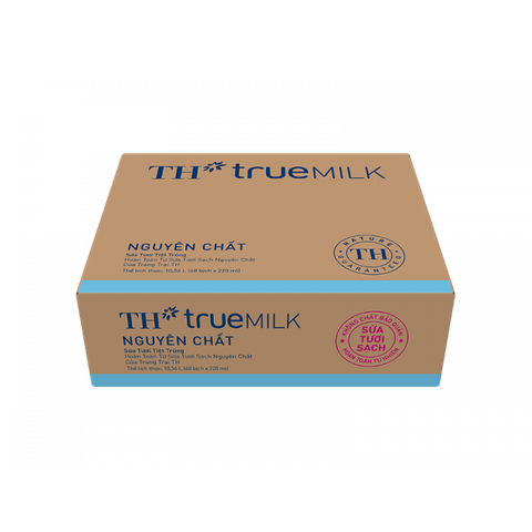 THÙNG SỮA TƯƠI SẠCH NGUYÊN CHẤT TH TRUE MILK BỊCH GIẤY 220ML KM