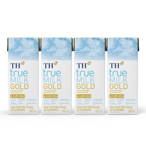 LỐC SỮA TƯƠI DINH DƯỠNG DÀNH CHO NGƯỜI LỚN TUỔI TH TRUE MILK GOLD VỊ TỰ NHIÊN 180 ML