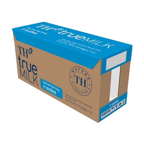 THÙNG 12 HỘP SỮA TƯƠI TIỆT TRÙNG ÍT ĐƯỜNG 1L