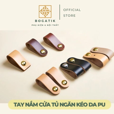 Tay nắm cửa tủ ngăn kéo tay nắm tủ chất liệu da PU cao cấp