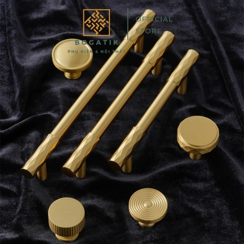 Tay nắm cửa tủ ĐỒNG THAU tay nắm tủ bếp phong cách mới của Bogatik, hàng cao cấp