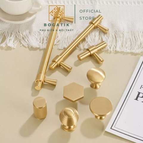 Tay nắm tủ ĐỒNG THAU, tay nắm tủ quần áo tủ bếp phong cách hiện đại sang trọng đẳng cấp DT816