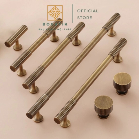 Tay nắm tủ ĐỒNG THAU, tay nắm cửa tủ bếp, tủ quần áo cao cấp, hàng có sẵn DT810