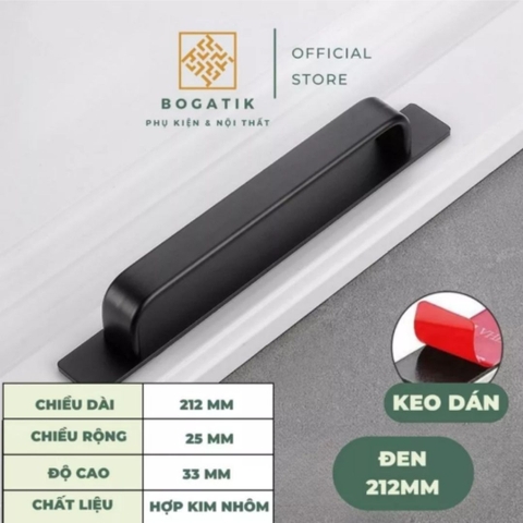 Tay nắm cửa tủ ngăn kéo tay nắm tủ bếp dùng keo dính không bắt vít đục lỗ tiện lợi hợp kim nhôm chất lượng tốt