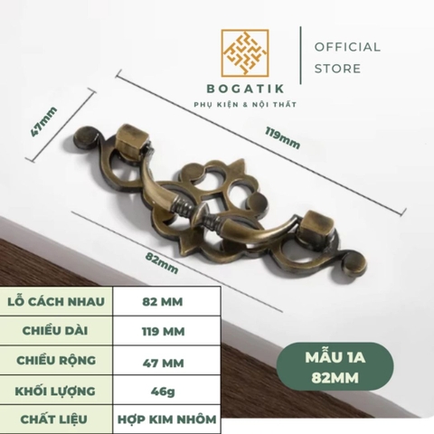 Tay nắm cửa tủ, ngăn kéo, tay nắm cửa gỗ CỔ ĐIỂN chất liệu HỢP KIM màu ĐỒNG tinh tế, thẩm mỹ