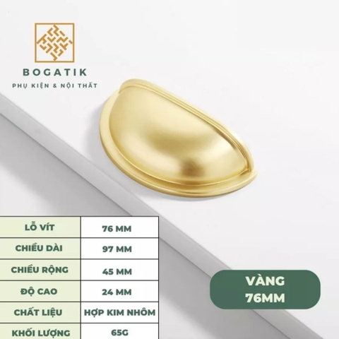 Tay nắm cửa tủ ngăn kéo tay nắm móc kéo hình vỏ sò kèm vít hợp kim phong cách châu Âu