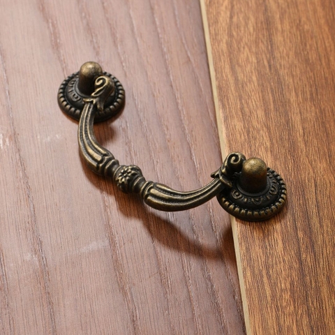 Tay nắm cửa tủ ngăn kéo tay nắm tủ bếp chất liệu hợp kim nhôm phong cách cổ điển tiện lợi