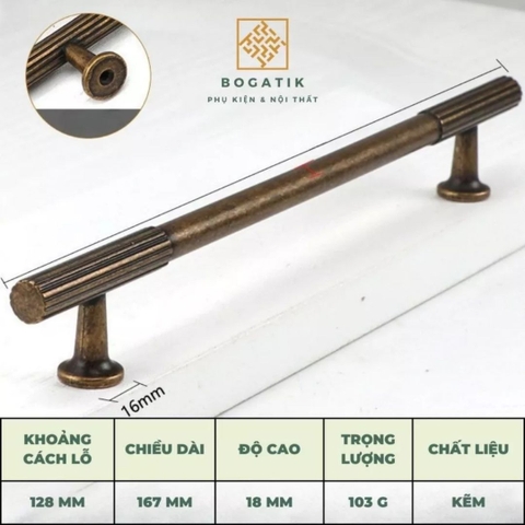 Tay nắm cửa tủ, tay nắm tủ màu Vintage, cổ điển cao cấp hợp kim kẽm siêu bền