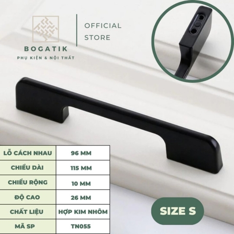 Tay nắm cửa tủ ngăn kéo tay nắm tủ bếp hình chữ U hợp kim nhôm màu vàng hồng, đen hiện đại mã TN05