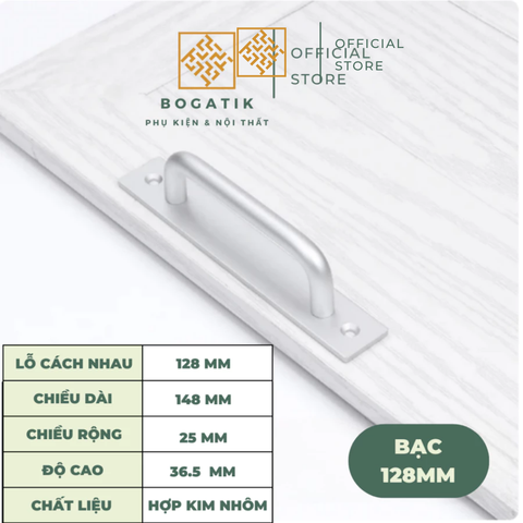 Tay nắm cửa ngăn kéo tay nắm cửa kéo chất liệu hợp kim nhôm sơn tĩnh điện bắt vít chất lượng cao