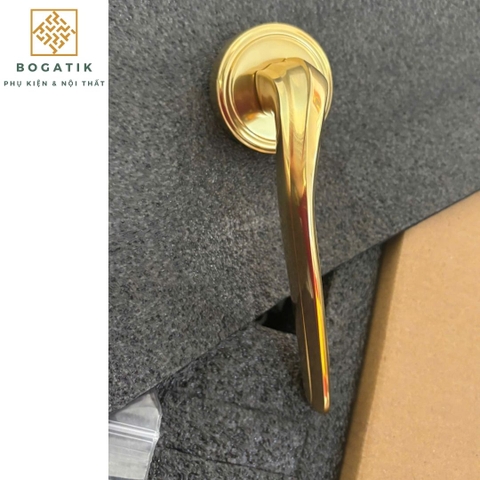 Khóa cửa phân thể chất lượng đồng thau kiểu dáng tinh tế, hiện đại, tối giản họa tiết gợn sóng DT705