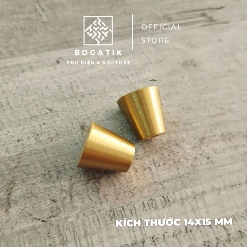 Tay nắm cửa tủ ngăn kéo, núm tay nắm tủ bếp hình tròn màu vàng chất liệu đồng thau DT815