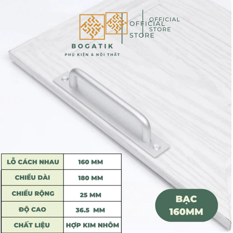 Tay nắm cửa ngăn kéo tay nắm cửa kéo chất liệu hợp kim nhôm sơn tĩnh điện bắt vít chất lượng cao