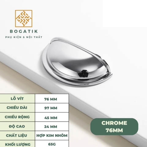 Tay nắm cửa tủ ngăn kéo tay nắm móc kéo hình vỏ sò kèm vít hợp kim phong cách châu Âu