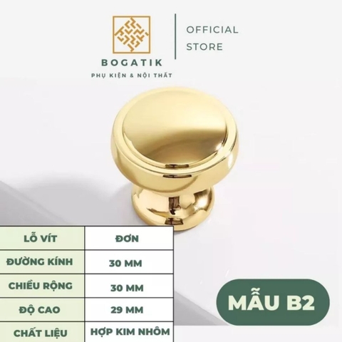 Núm tủ tay nắm cửa tủ ngăn kéo Bogatik núm tủ bếp chất liệu HỢP KIM NHIỀU MÀU hiện đại