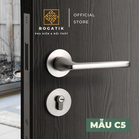 Tay nắm phân thể, khóa cửa tay gạt khóa cửa tròn AURA hợp kim nhôm, kiểu dáng hiện đại tối giản