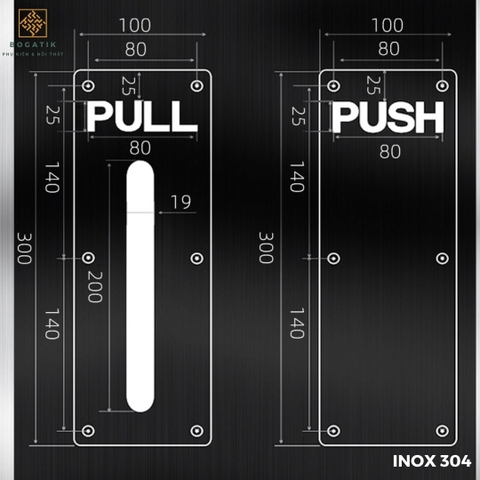 Tay nắm cửa chất liệu inox 304 vô cùng cứng cáp, chống gỉ