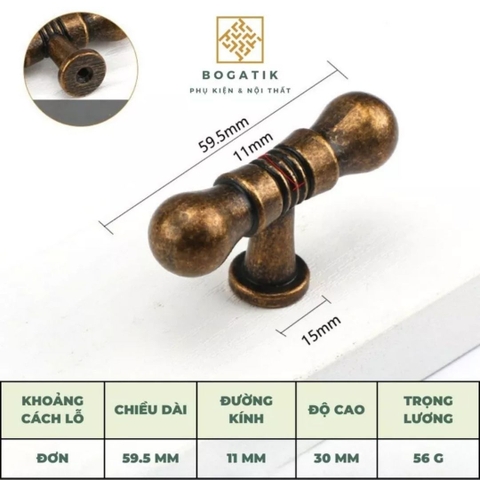 Tay nắm cửa tủ, tay nắm tủ màu Vintage, cổ điển cao cấp hợp kim kẽm siêu bền