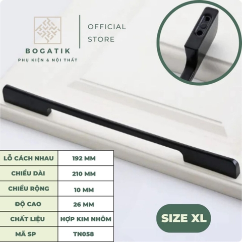 Tay nắm cửa tủ ngăn kéo tay nắm tủ bếp hình chữ U hợp kim nhôm màu vàng hồng, đen hiện đại mã TN05