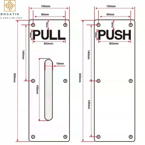 Tay nắm cửa chất liệu bằng inox 201 bền bỉ, chống gỉ