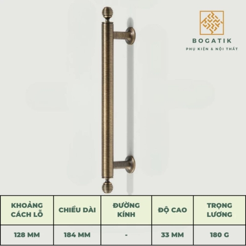 Tay nắm cửa tủ ĐỒNG THAU, tay nắm tủ quần áo, tủ bếp cao cấp màu đồng cổ DT812