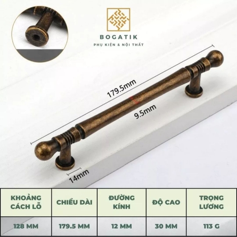 Tay nắm cửa tủ, tay nắm tủ màu Vintage, cổ điển cao cấp hợp kim kẽm siêu bền