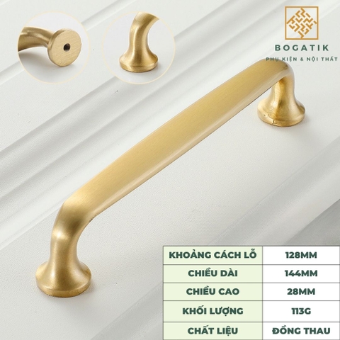 Tay nắm tủ bếp. tay nắm cửa bằng đồng thau kiểu dáng tinh tế, hiện đại DT818-DT819